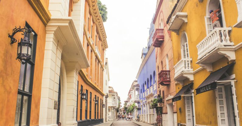 Historical Sites - Traditional Houses in the Center of Cartagena, Colombia