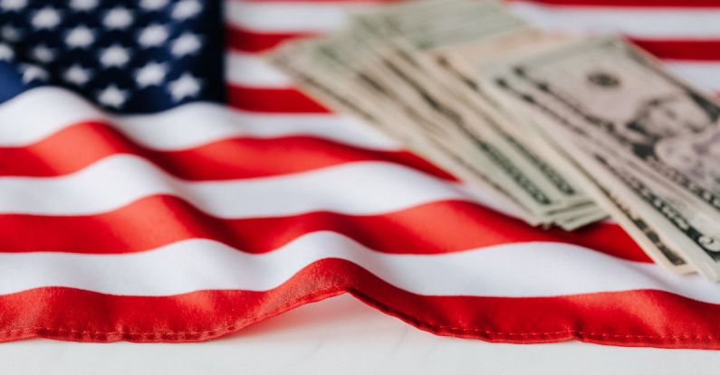 Unique Events - American dollars on national flag